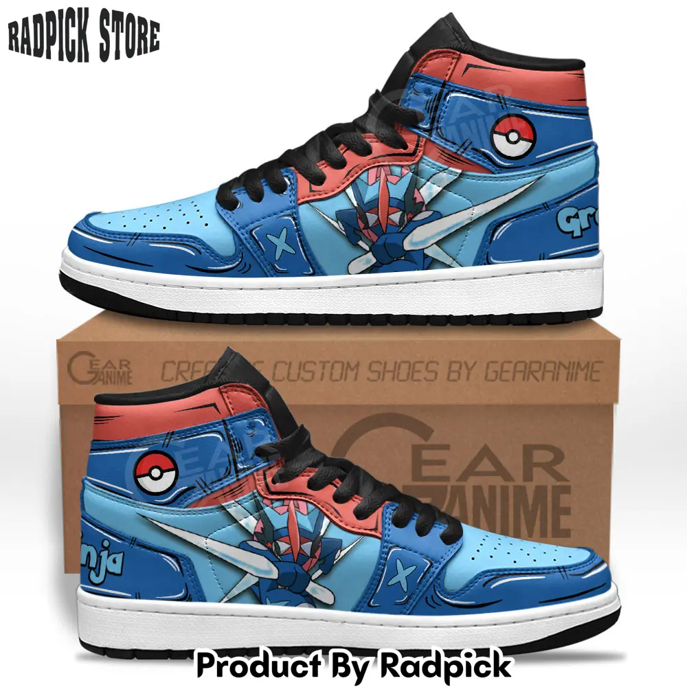 Greninja air jordan high top sneakers anime mn08  rp0243698